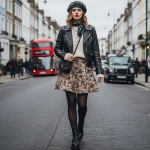 Rare! Vintage-Style Teddy Bear Tapestry Mini Skirt (S/M)